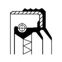 CORTECO 12014707B - Lado de montaje: Eje delantero<br>Diám. int. 1 [mm]: 100<br>Diámetro exterior 1 [mm]: 120<br>Altura 1 [mm]: 12<br>Material: NBR (caucho nitril butadieno)<br>Protección antipolvo: con tapón guardapolvo<br>Tipo de giro: Giro alternante<br>