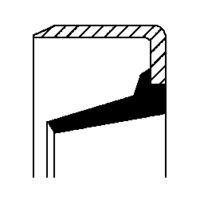 CORTECO 12017123B - Lado de montaje: Eje trasero<br>Diám. int. 1 [mm]: 44,45<br>Diámetro exterior 1 [mm]: 60,33<br>Altura 1 [mm]: 9,5<br>Material: NBR (caucho nitril butadieno)<br>Protección antipolvo: con tapón guardapolvo<br>