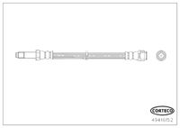 CORTECO 49416152 - Lado de montaje: Eje trasero<br>Lado de montaje: Eje trasero izquierda<br>Lado de montaje: Eje trasero, derecha<br>Equipamiento de vehículo: para vehículos sin tracción a 4 ruedas conectables<br>para código de equipamiento especial: CE8<br>Longitud [mm]: 400<br>