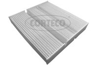 CORTECO 49457422 - Longitud [mm]: 272<br>Ancho [mm]: 242<br>Altura [mm]: 55<br>Tipo de filtro: Filtro de carbón activado<br>