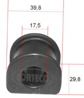 CORTECO 49371775 - Lado de montaje: Eje delantero<br>Diámetro interior [mm]: 29<br>Unidad de cantidad: Kit<br>