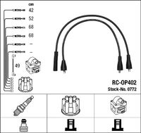 NGK 0772 - Longitud de cable [mm]: 330<br>Longitud de cable [mm]: 430<br>Longitud de cable [mm]: 590<br>Cantidad: 5<br>Cable de encendido: Versión de conexión SAE<br>Cable de encendido: Cable resistivo<br>Bobina de encendido: Versión de conexión DIN<br>Distribuidor/rotor de encendido: Versión de conexión DIN<br>Longitud 1 [mm]: 390<br>para diámetro de conducto [mm]: 7<br>peso neto [kg]: 0,246<br>