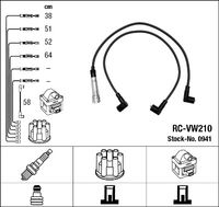 NGK 0941 - año construcción hasta: 07/1984<br>Longitud de cable [mm]: 330<br>Longitud de cable [mm]: 465<br>Longitud de cable [mm]: 475<br>Longitud de cable [mm]: 545<br>Cantidad: 5<br>Cable de encendido: Versión de conexión M4<br>Cable de encendido: cable encendido de cobre<br>Bobina de encendido: Versión de conexión DIN<br>Distribuidor/rotor de encendido: Versión de conexión DIN<br>Longitud 1 [mm]: 535<br>para diámetro de conducto [mm]: 7<br>peso neto [kg]: 0,444<br>