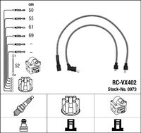 NGK 0973 - Longitud de cable [mm]: 395<br>Longitud de cable [mm]: 465<br>Longitud de cable [mm]: 535<br>Longitud de cable [mm]: 595<br>Cantidad: 5<br>Cable de encendido: Versión de conexión SAE<br>Cable de encendido: Cable resistivo<br>Bobina de encendido: Versión de conexión DIN<br>Distribuidor/rotor de encendido: Versión de conexión DIN<br>Longitud 1 [mm]: 445<br>para diámetro de conducto [mm]: 7<br>peso neto [kg]: 0,322<br>