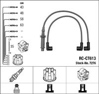 NGK 7276 - Longitud de cable [mm]: 350<br>Longitud de cable [mm]: 450<br>Longitud de cable [mm]: 500<br>Longitud de cable [mm]: 605<br>Cantidad: 5<br>Cable de encendido: Versión de conexión SAE<br>Bobina de encendido: Versión de conexión SAE<br>Distribuidor/rotor de encendido: Versión de conexión SAE<br>Longitud 1 [mm]: 230<br>Versión: Wire Wound Cable<br>para diámetro de conducto [mm]: 7<br>peso neto [kg]: 0,33<br>