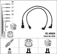 NGK 8230 - Longitud de cable [mm]: 565<br>Longitud de cable [mm]: 645<br>Cantidad: 5<br>Cable de encendido: Versión de conexión SAE<br>Bobina de encendido: Versión de conexión DIN<br>Distribuidor/rotor de encendido: Versión de conexión DIN<br>Longitud 1 [mm]: 550<br>Versión: Wire Wound Cable<br>para diámetro de conducto [mm]: 7<br>peso neto [kg]: 0,36<br>