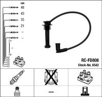 NGK 8542 - año construcción hasta: 04/1998<br>Código de motor: RKB<br>Código de motor: RKK<br>Código de motor: RKJ<br>Código de motor: RKF<br>Código de motor: RKH<br>Técnica conexión: DIN<br>Cantidad líneas: 4<br>Cable de encendido: Cable resistivo<br>Color: negro<br>