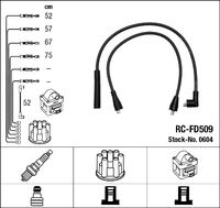 NGK 0604 - Longitud de cable [mm]: 460<br>Longitud de cable [mm]: 510<br>Longitud de cable [mm]: 610<br>Longitud de cable [mm]: 685<br>Cantidad: 5<br>Cable de encendido: Versión de conexión SAE<br>Cable de encendido: Cable resistivo<br>Bobina de encendido: Versión de conexión DIN<br>Distribuidor/rotor de encendido: Versión de conexión DIN<br>Longitud 1 [mm]: 440<br>para diámetro de conducto [mm]: 8<br>peso neto [kg]: 0,566<br>