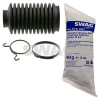 SWAG 30800063 - Equipamiento de vehículo: para vehículos sin dirección asistida<br>Longitud [mm]: 144<br>Material: Caucho<br>Artículo complementario/Información complementaria: con grasa<br>Artículo complementario / información complementaria 2: con abrazaderas<br>Lado de montaje: Eje delantero, derecha<br>Diám. int. 1 [mm]: 25<br>Peso [kg]: 0,275<br>Diám. int. 2[mm]: 35<br>