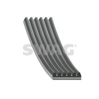 SWAG 30928940 - Unidades accionadas: Alternador<br>Longitud [mm]: 1325<br>Ancho [mm]: 21,36<br>Material de las correas: EPDM (Ethylen-Propylen-Dien-Caucho)<br>Color: negro<br>Número de nervaduras: 6<br>SVHC: No existen sustancias SVHC<br>