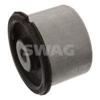 SWAG 30944764 - Espesor [mm]: 74<br>Diámetro interior [mm]: 14<br>Diámetro exterior [mm]: 46,5<br>Material: Caucho/metal<br>Lado de montaje: Eje delantero, izquierda<br>Lado de montaje: exterior<br>Lado de montaje: debajo<br>Lado de montaje: Eje delantero, derecha<br>Tipo de cojinetes: Rodamiento de caucho-metal<br>Peso [kg]: 0,36<br>