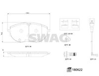 SWAG 33107793 - Código de motor: DMZA<br>para diámetro disco de freno [mm]: 308<br>Número de PR: 2E3<br>Longitud [mm]: 135,5<br>Ancho [mm]: 72<br>Ancho [mm]: 70,1<br>Homologación: ECE R90 Approved<br>Lado de montaje: Eje delantero<br>Espesor/grosor 1 [mm]: 17,9<br>Contacto avisador de desgaste: con contacto avisador de desgaste<br>Peso [kg]: 2,45<br>Artículo complementario / información complementaria 2: con material de fijación<br>