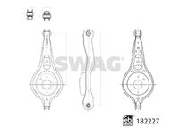 SWAG 33108556 - Barra oscilante, suspensión de ruedas