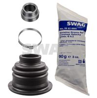 SWAG 60102503 - Longitud [mm]: 140<br>Material: Termoplástico<br>Lado de montaje: lado de rueda<br>Lado de montaje: Eje delantero<br>Diám. int. 1 [mm]: 27<br>Peso [kg]: 0,088<br>Diám. int. 2[mm]: 88<br>