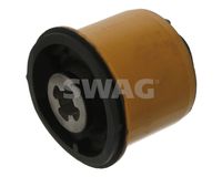 SWAG 62938940 - para número de OPR hasta: 10002<br>Suspensión: para vehículos con chasis estándar<br>Espesor [mm]: 67<br>Material: Caucho/metal<br>Lado de montaje: Eje trasero izquierda<br>Lado de montaje: Eje trasero, derecha<br>Peso [kg]: 0,254<br>