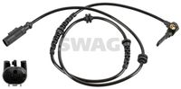 SWAG 70104220 - Equipamiento de vehículo: para vehículos sin ampliación ancho de vía<br>Dinámica de frenado / conducción: Para vehículos sin asistencia a la frenada<br>Número de conexiones: 2<br>Lado de montaje: Eje trasero izquierda<br>Lado de montaje: Eje trasero, derecha<br>Longitud de cable [mm]: 883<br>Peso [kg]: 0,056<br>