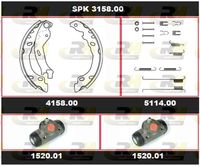 ROADHOUSE SPK315800 - Tipo de montaje: premontado<br>Diámetro [mm]: 180<br>Ancho [mm]: 32<br>Diámetro de centrado [mm]: 20,6<br>Sistema de frenos: BOSCH<br>Artículo complementario/Información complementaria: con cilindro de freno de rueda<br>Lado de montaje: Eje trasero<br>