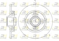 ROADHOUSE 6105800 - Lado de montaje: Eje trasero<br>Diámetro [mm]: 249<br>Espesor de disco de frenos [mm]: 9<br>Espesor mínimo [mm]: 8<br>Altura [mm]: 67,1<br>Diámetro de centrado [mm]: 55,9<br>Número de orificios: 4<br>Tipo de disco de frenos: macizo<br>Peso [kg]: 5,1<br>Diámetro exterior [mm]: 249<br>