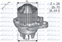 DOLZ C121 - Bomba de agua, refrigeración del motor