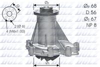 DOLZ M176 - Bomba de agua, refrigeración del motor