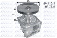 DOLZ S136 - Bomba de agua, refrigeración del motor