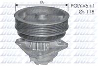 DOLZ S224 - Bomba de agua, refrigeración del motor