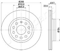 JAPANPARTS DI0934 - Número de PR: 1LL<br>Número de PR: 1LV<br>Número de PR: 1LJ<br>Número de PR: 1ZD<br>Diámetro exterior [mm]: 312<br>Altura [mm]: 50<br>Tipo de disco de frenos: ventilado<br>Espesor de disco de frenos [mm]: 25<br>Espesor mínimo [mm]: 23<br>Número de orificios: 5<br>Superficie: barnizado<br>Lado de montaje: Eje delantero<br>Par apriete [Nm]: 120<br>