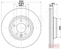 JAPANPARTS DI0931C - Lado de montaje: Eje delantero, derecha<br>Diámetro exterior [mm]: 350<br>Altura [mm]: 68,5<br>Tipo de disco de frenos: ventilado<br>Espesor de disco de frenos [mm]: 34<br>Espesor mínimo [mm]: 32<br>Número de orificios: 5<br>Diámetro de centrado [mm]: 85<br>Par apriete [Nm]: 160<br>corona de agujeros - Ø [mm]: 0<br>Superficie: revestido<br>Unidad de cantidad: Pieza<br>Artículo complementario / información complementaria 2: sin tornillos<br>Superficie: barnizado<br>Referencia artículo par: DI-0931C<br>