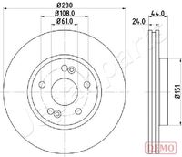 JAPANPARTS DI0710C - Disco de freno