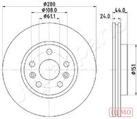 JAPANPARTS DI0716C - Disco de freno