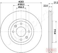 JAPANPARTS DI0626C - Disco de freno