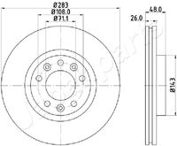 JAPANPARTS DI0634 - Disco de freno