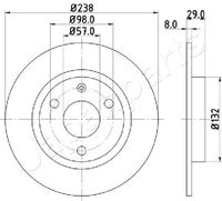 JAPANPARTS DI0639C - Disco de freno