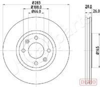 JAPANPARTS DI-0627C - Disco de freno