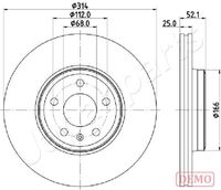 JAPANPARTS DI0916C - Disco de freno