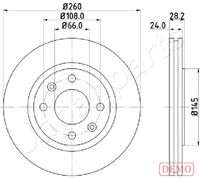 JAPANPARTS DI-0632C - Disco de freno