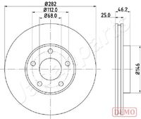 JAPANPARTS DI0955C - Disco de freno