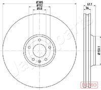 JAPANPARTS DI0928C - Disco de freno