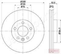 JAPANPARTS DI0953C - Disco de freno