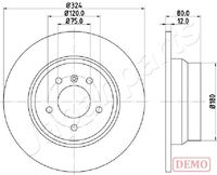 JAPANPARTS DP0138C - Tipo de disco de frenos: ventilación interna<br>Diámetro exterior [mm]: 345<br>Espesor de disco de frenos [mm]: 24,0<br>Altura [mm]: 66,1<br>Espesor mínimo [mm]: 22,4<br>Superficie: barnizado<br>Lado de montaje: Eje trasero<br>