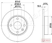 JAPANPARTS DP0405C - Lado de montaje: Eje delantero<br>Diámetro exterior [mm]: 260<br>Altura [mm]: 41<br>Tipo de disco de frenos: ventilado<br>Espesor de disco de frenos [mm]: 24<br>Espesor mínimo [mm]: 21<br>Número de orificios: 4<br>Superficie: barnizado<br>Par apriete [Nm]: 110<br>