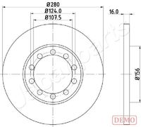 JAPANPARTS DP0314C - Disco de freno