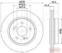 JAPANPARTS DP0506C - Disco de freno