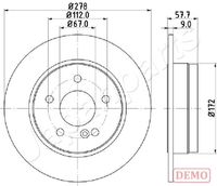 JAPANPARTS DP0508C - Disco de freno