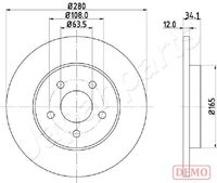 JAPANPARTS DP-0309C - Disco de freno