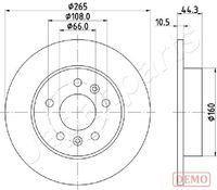 JAPANPARTS DP0707C - Disco de freno