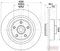 JAPANPARTS DP-0702C - Disco de freno