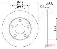 JAPANPARTS DP0905C - Disco de freno