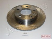 JAPANPARTS DP314C - Lado de montaje: Eje delantero<br>corona de agujeros - Ø [mm]: 72<br>Altura [mm]: 48,8<br>Diámetro exterior [mm]: 257<br>Espesor de disco de frenos [mm]: 24<br>Espesor mínimo [mm]: 22<br>Número de taladros: 5<br>Tipo de disco de frenos: ventilado<br>Homologación: ECE R90 APPROVED<br>Superficie: barnizado<br>Par apriete [Nm]: 100<br>