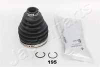 JAPANPARTS KB195 - Lado de montaje: Eje delantero, izquierda<br>Lado de montaje: Eje delantero, derecha<br>Lado de montaje: lado de rueda<br>Longitud [mm]: 102<br>Diámetro 1 [mm]: 72<br>Diámetro 2 [mm]: 20<br>